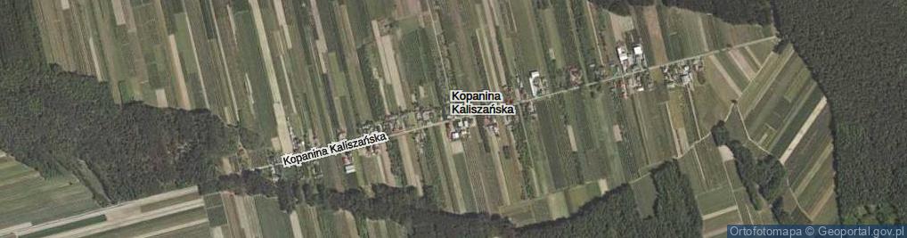 Zdjęcie satelitarne Kopanina Kaliszańska ul.